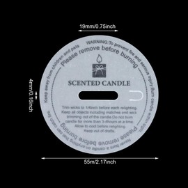 Honbay 100PCS Disposable Candle Dust Protectors Paper Candle Pull Tab Lids Candle Drip Protectors for Craft Candle Making Dust Protection (55mm)