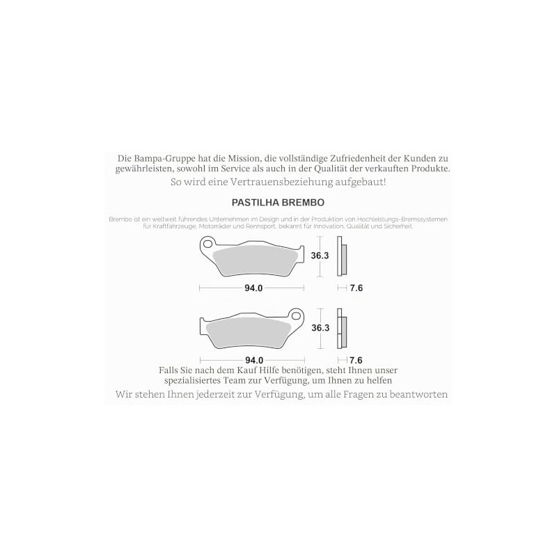 Brembo 07BB04SA Brake Pads Set - Motorcycle/Scooter