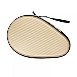 MiOYOOW Table Tennis Racket Case, Hard Shell Ping Pong Storage Bag Ping Pong Paddles Case with Zipper Can Hold 2 Short-Handled Rackets or 1 Long-Handled Racket