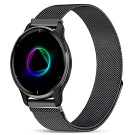 VELULYX Metal band Compatible Garmin Venu 2 Plus, 20mm strap for Garmin Venu Sq/Sq Music/Venu Sq 2/Sq 2 Music/Vivoactive 3/Vivoactive 5/Garmin Venu/Vivomove HR/Forerunner 55 245 645