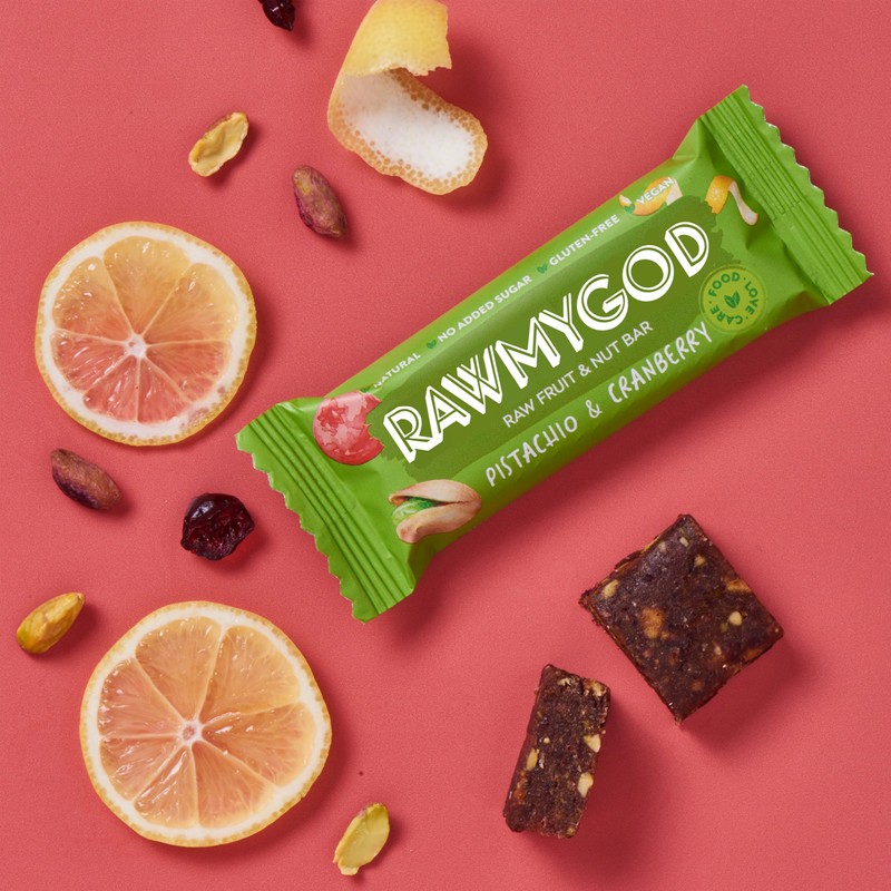 RAWMYGOD Fruit and Nut Bars, Gluten Free, Vegan, No Added