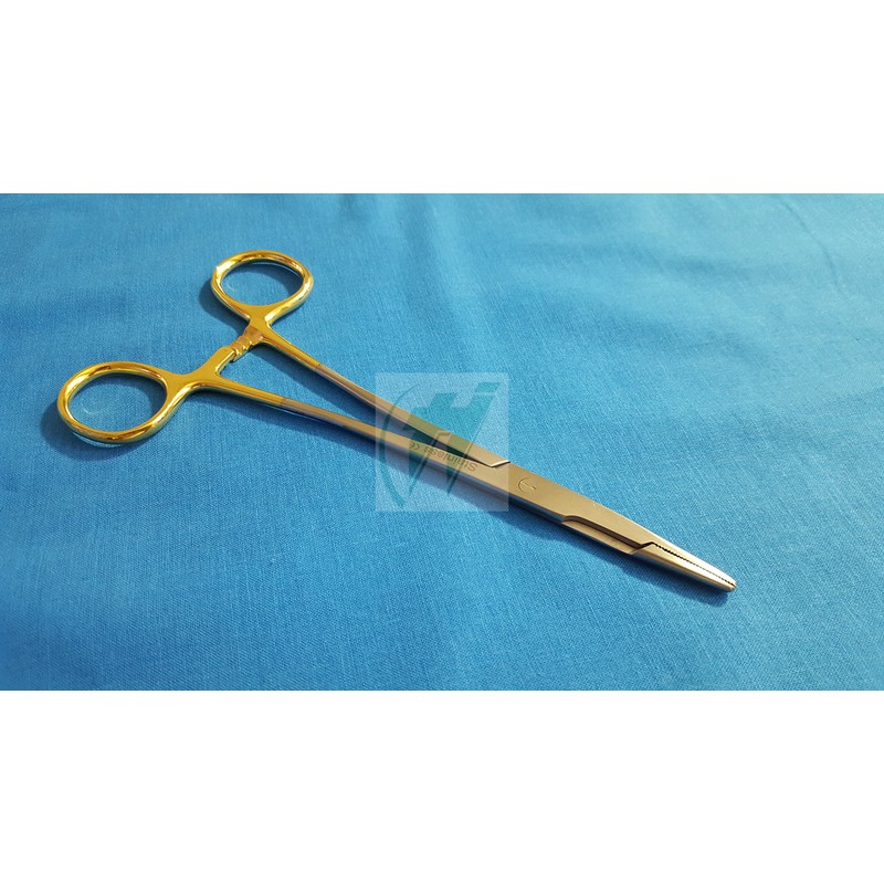 GOLD HANDLE OLSEN HEGAR NEEDLE HOLDER 5.5" (14 CM) (HTI