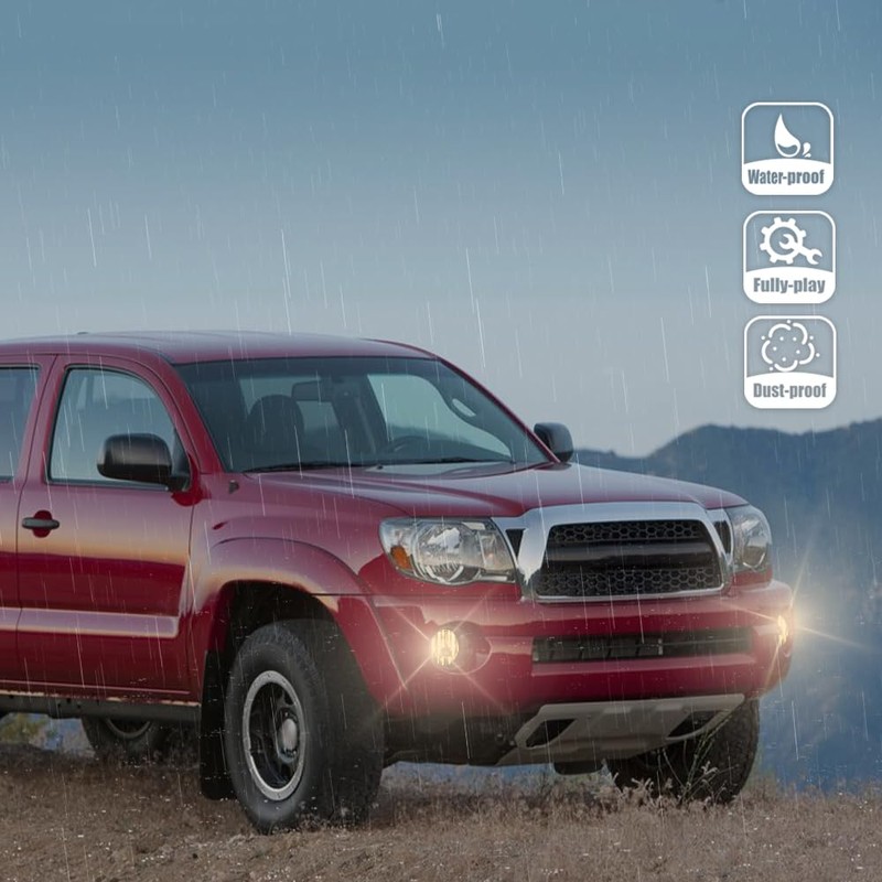 ALLGOOD Fog Lights w/Bulbs, Compatible with Toyota Tacoma 2005-2011/Sequoia 2008-2015/Tundra