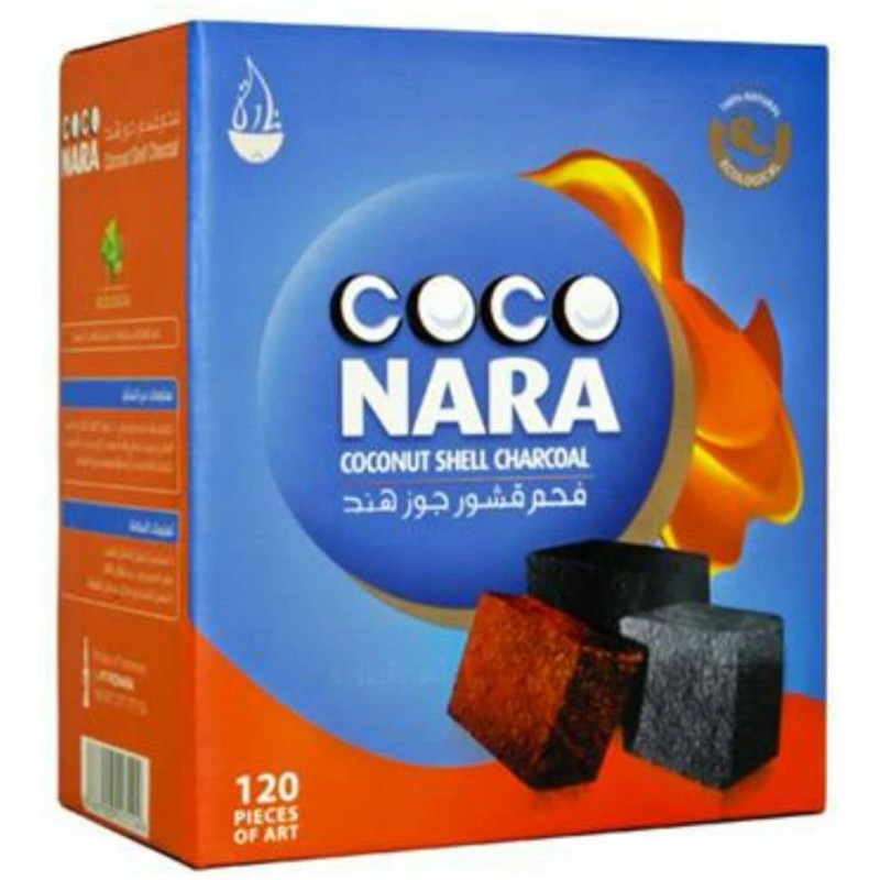 120 Cubes Coco Nara Cubic Charcoal Slow Burn Coconut Shell