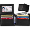 MUITON RFID Protection Bifold Leather Pocket ID Window-in Gift Box,
