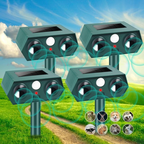 4 Pcs Deer Repellent, Cat Repellent Outdoor Squirrel Repellent, Cat