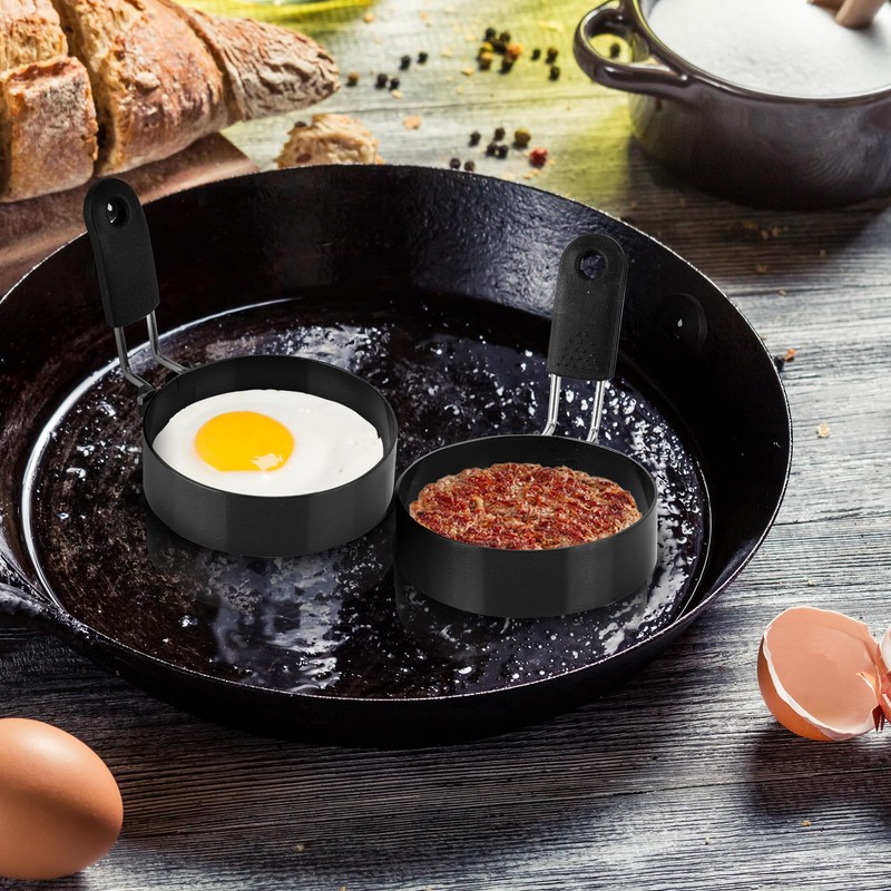 YKUKIZEE 6 Pack Egg Rings for Frying 3.5 Inch, Round
