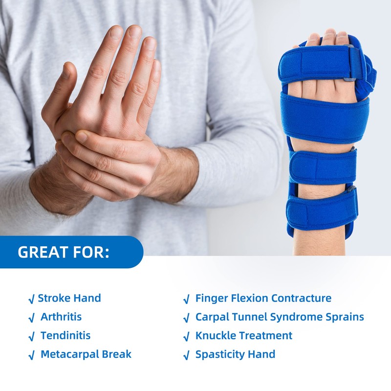 Fanwer Resting Hand Splint, Stroke Hand Therapy Equipment for Stroke