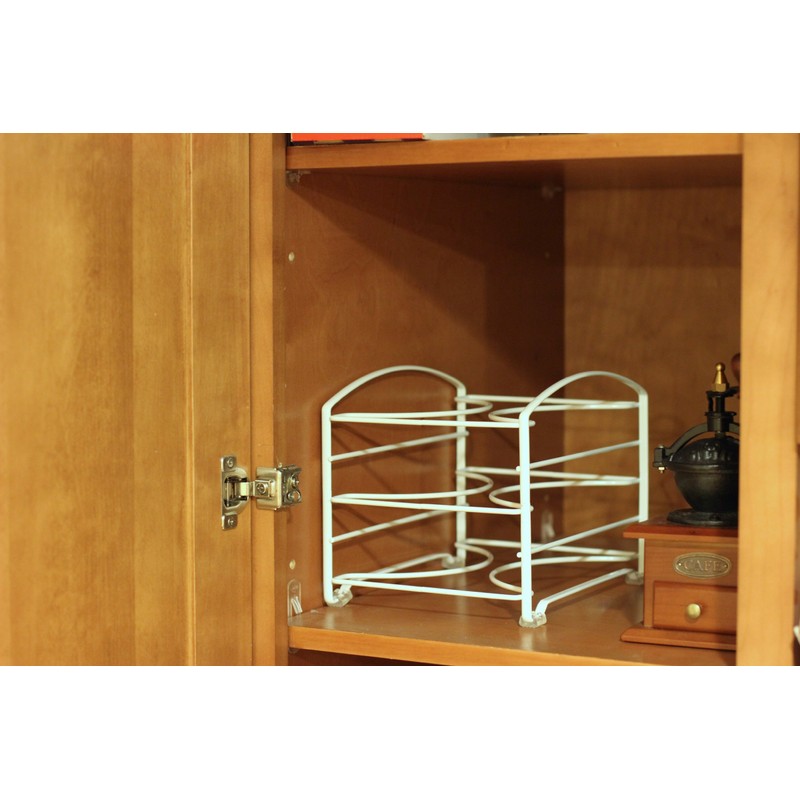 Deco Brothers Wrap Organizer Rack for Kitchen Cabinet, White (Small/Standard,