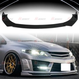 ZTT For 2011-2017 Honda Odyssey Front Bumper Add-on Lip Body Kit Gloss Black