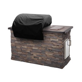 Covermates Built–in Grill Cover - Light Weight Material, Weather Resistant, Elastic Hem, Grill and Heating - Black