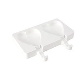 Silikomart Silicone Easy Ice Cream Bar Mold, Set of 2, Hearts