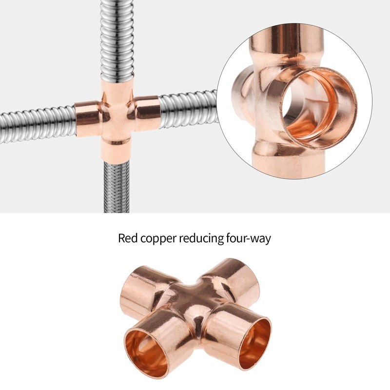 Be In Your Mind 5Pcs 15mm 4-Way Cross Union Pipe