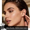 XUU Implant Grade Titanium Flat Back Stud Earrings Set for