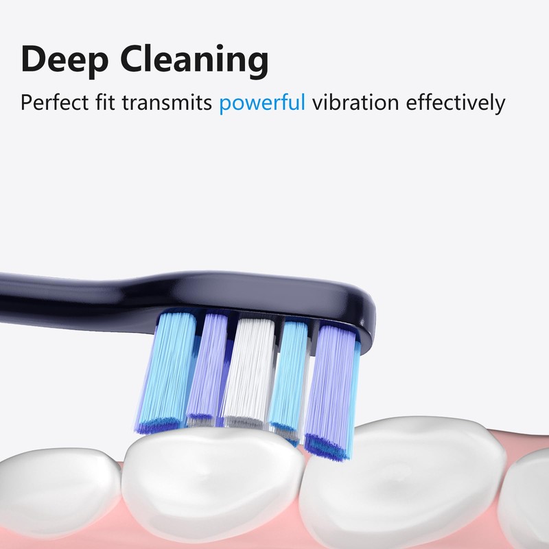 Marlincare Replacement Electric Toothbrush Heads, 4 Pack for One Year