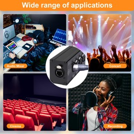 Copkim 8 Pack 4 Channel 3 Pin Multi Network XLR Cable Breakout 3 Pin XLR Male and Female Over RJ45 Ethercon Cable Multi Extender for Stage Lighting and Home Recording Studio Compatible