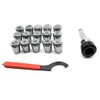 CNCEST ER32 Collet Set, 15PCS MT3 ER32 M12 Collet Chuck,