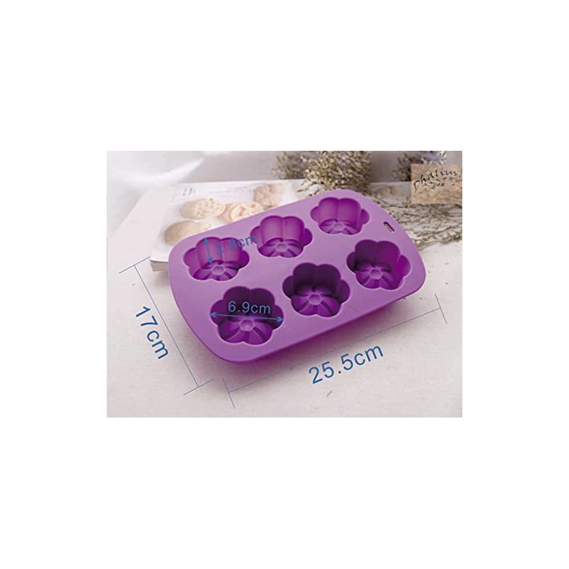 Molde de Silicon en forma de Flor 6 Petalos -