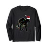 Gatto con palle di Natale luci di Natale Maglia a