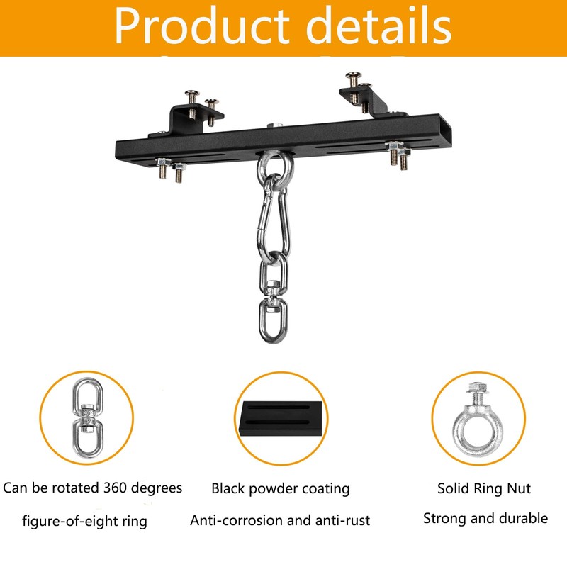 KSWLOR Heavy Duty Beam Clamp Hanger Mount, Punching Bag Hanger,