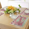 Lunarable 1950s Place Mats Set of 4, Bubble Gum Tasty