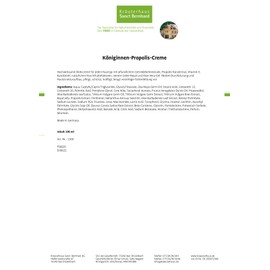 Sanct Bernhard Queen Propolis Set of 2 Propolis Cream and Propolis Ampoules