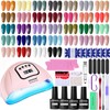 JODSONE 36Pcs Gel Nail Polish Kit with 4 Functional Adhesive