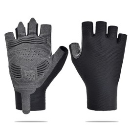 DUFFOBAN Cycling Gloves Half Finger - Breathable & Lightweight Bike Gloves for Men & Women, Anti-Slip for Mountain Biking, Running, Gym, Outdoor Sports, Black, Medium