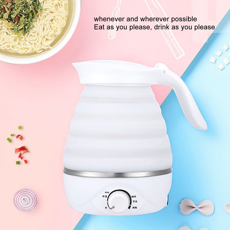 Travel Folding Electric Kettle Portable Silicone Foldable Collapsible Mini Household