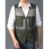 Gihuo Men's Mesh Multi Pockets Outdoor Fishing Safari Travel Vest(Army