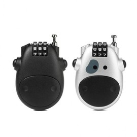 Character Anti-theft Password Wire Lock for Bicycles and Scooters Travel Bag Silver