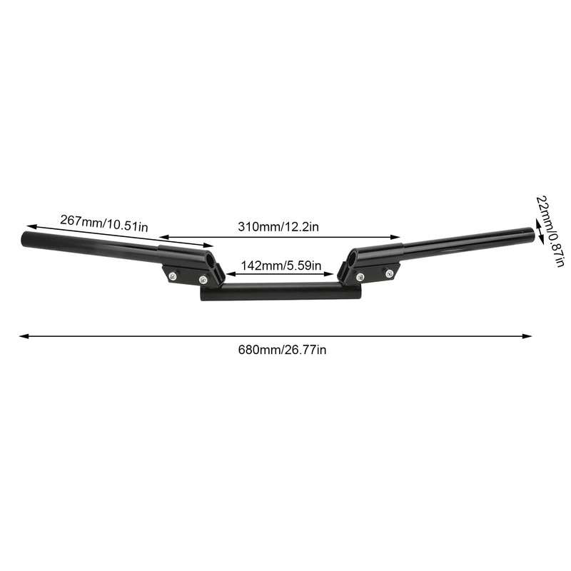 Tomotato Motorcycle Handlebar 22 mm, Universal Adjustable Scooter Handlebar for