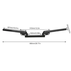 Tomotato Motorcycle Handlebar 22 mm, Universal Adjustable Scooter Handlebar for Sports Cars, Tram, ATV, Motorcycle, Sports Bicycle (Black)
