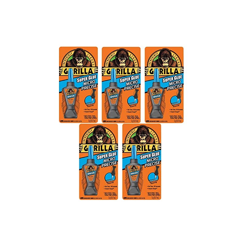 Gorilla 6770002 Micro Precise Super Glue, 5g, Clear - 5