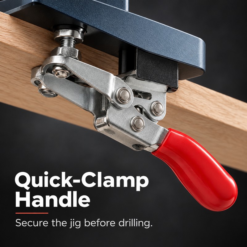 35mm Concealed Cabinet Hinge Drilling Jig with Adjustable Edge Guide,