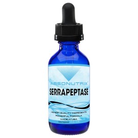 Absonutrix  Serrapeptase Enzyme 4 Fl Oz Anti oxidant 125000 SPU easy absorption