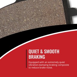 Sixity Q6 Front Organic Brake Pads compatible with Kawasaki KLX140 B8F A9F AAF ABF ACF ADF AEF AFF 19in Front 16in Rear Wheel 2011-2015 Complete Set