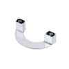 Geesatis 2 Pcs Semicircle Cabinet Handles Wardrobe Drawer Nickel Brushed