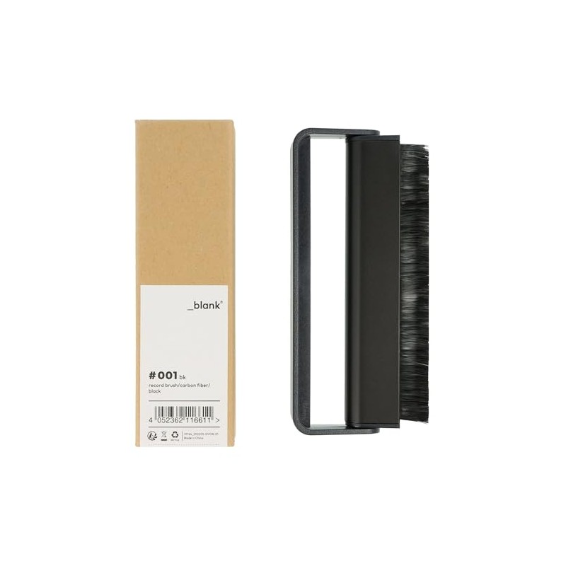 _blank #001bk | Antistatic Record Brush | Carbon Fibre |