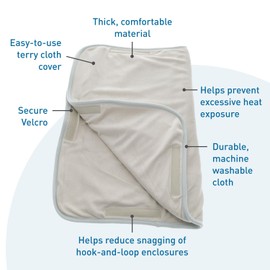 BodyMed Pro-Temp Terry Cloth Cover, 18.5 in. x 49 in. (Oversize) - Heating Pad Protector for Physical & Occupational Therapy