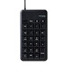 ELECOM Wired Membrane Tenkey M-size with USB Port, Hotkeys, High
