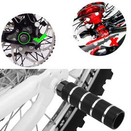 PXRLMYF 2 x Bicycle Pegs, Aluminium Alloy Non-Slip Bike Pegs, Axle Foot Pegs, Stunt Pegs, Universal Bicycle Peg for BMX Mountain Bike, Black