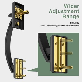 Floresita Front Door Lock Set Front Door Handle Lever Heavy 12.7in Door Lock Set with Deadbolt Locks Door Handle Sets Reversible Door Entry Handles