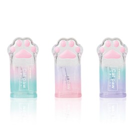 3 Pcs Cute Pencil Sharpener Cartoon Cat Paw Pencil Sharpener Small Manual Pencil Sharpener Kawaii Plastic Sharpener School Office Supplies Pencil Sharpener for Girls Women (3Pcs Cat Paw)