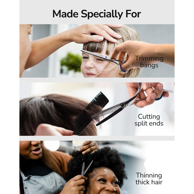 Hair Thinning Scissors ULG Professional Barber’s Texturizing Teeth Shears for