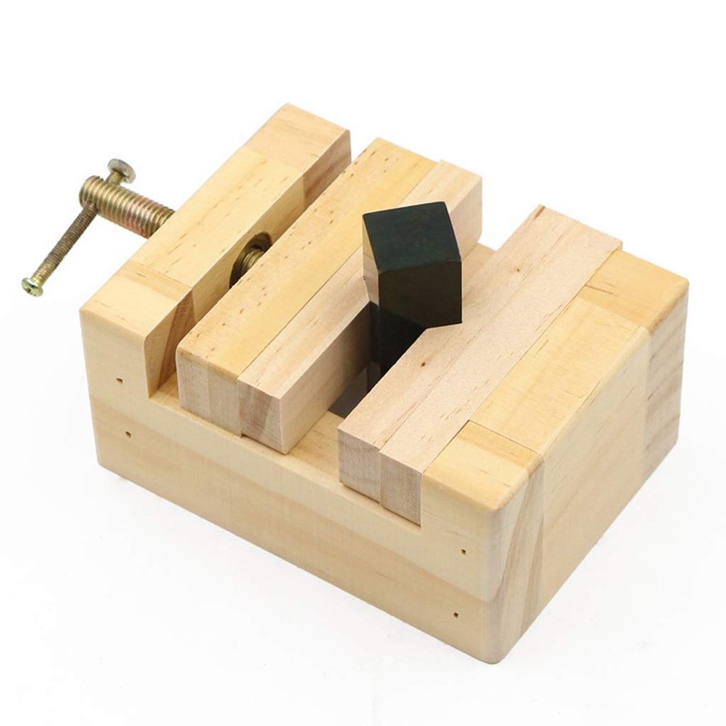 Lyguy Vise, Wood Flat Vise Mini Clamp-on Bench Vise Flat