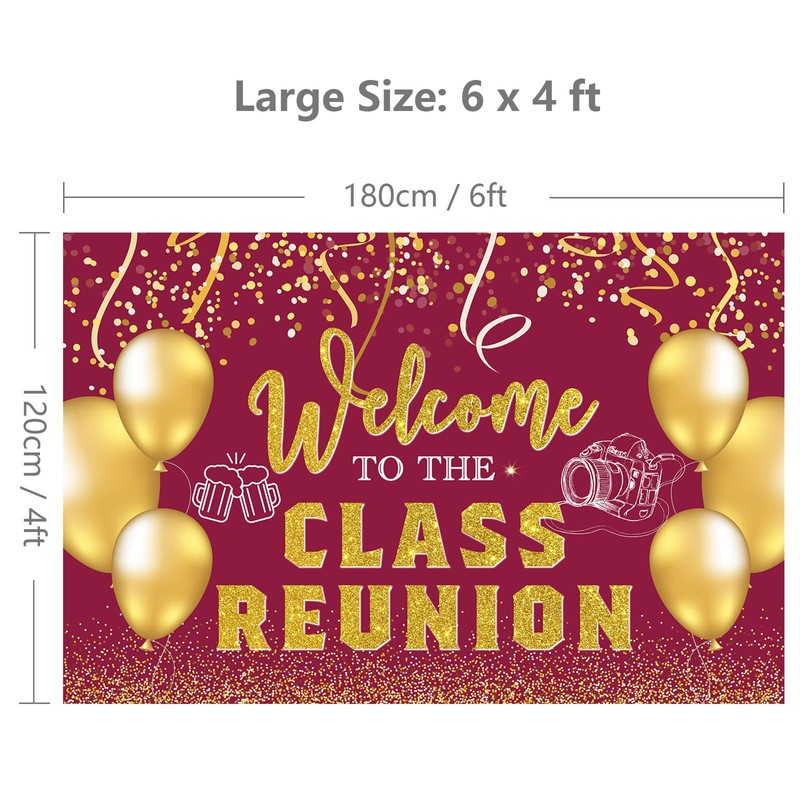 Dill-Dall Welcome to Class Reunion Backdrop Wall Banner, Class of