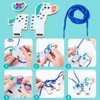 Promise Babe 5 Pack Animals Lacing Cards Wooden Puzzle Threading