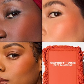 Urban Decay Face Bond Long-Lasting Blush Suede (Sunset + Vine - Deep Tangerine), Buildable Matte Finish, Blurring Effect, Waterproof, Sweatproof, 24-Hour Rich Color, Noncomedogenic - 0.21 oz