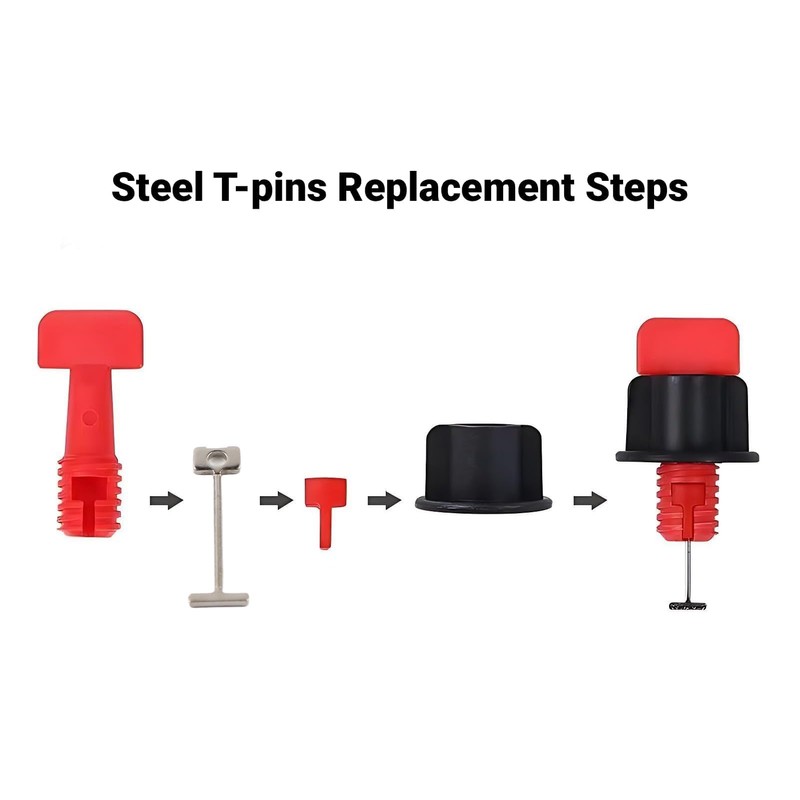 100 Pieces T-Pins, Tile Replacement Steel Needles, Tile Levelling System